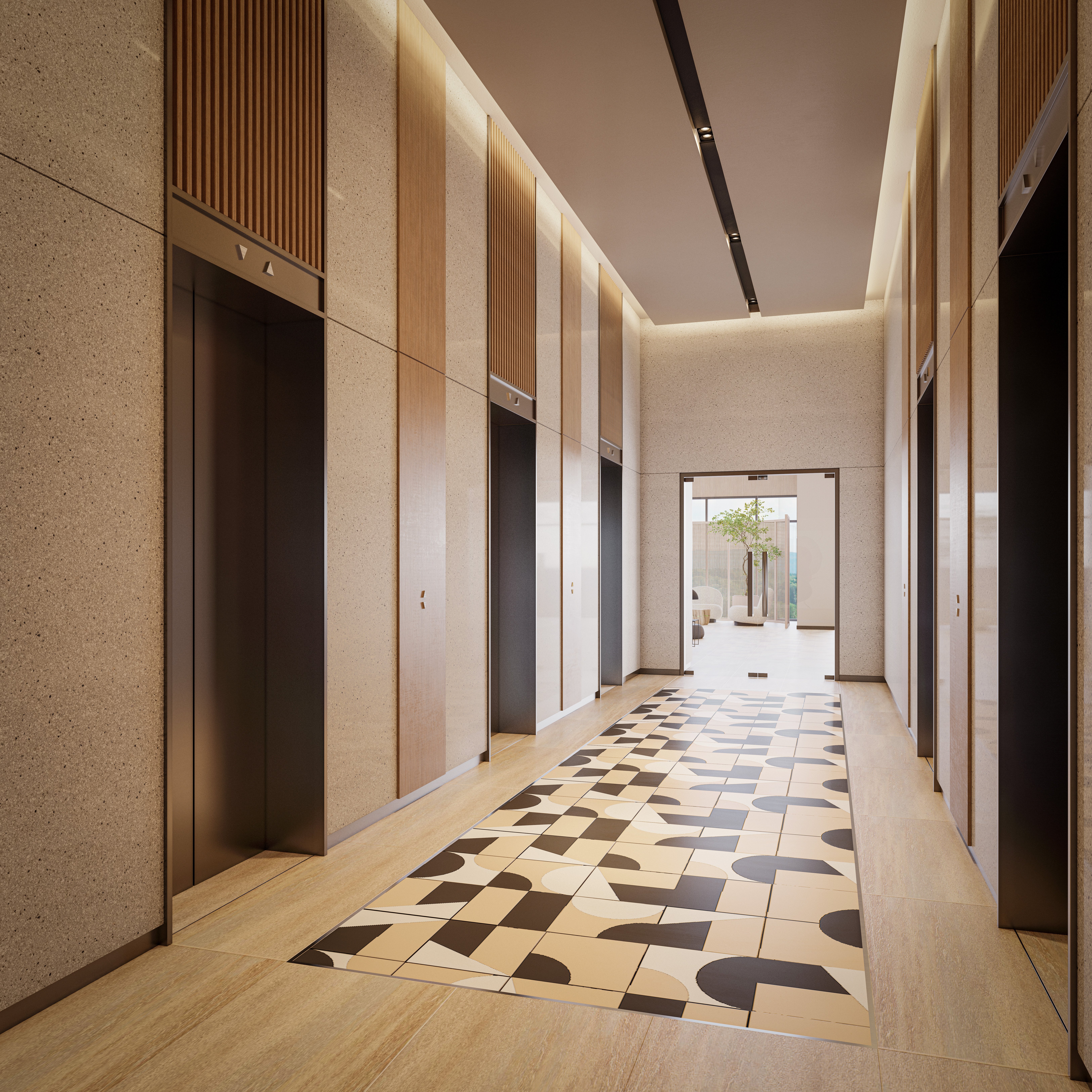 Lift Lobby Tower Calm